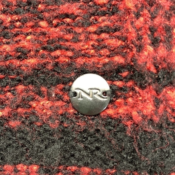 Northern Reflections Plaid Sweater Full Zipper Size Large Red and Black - Picture 4 of 10